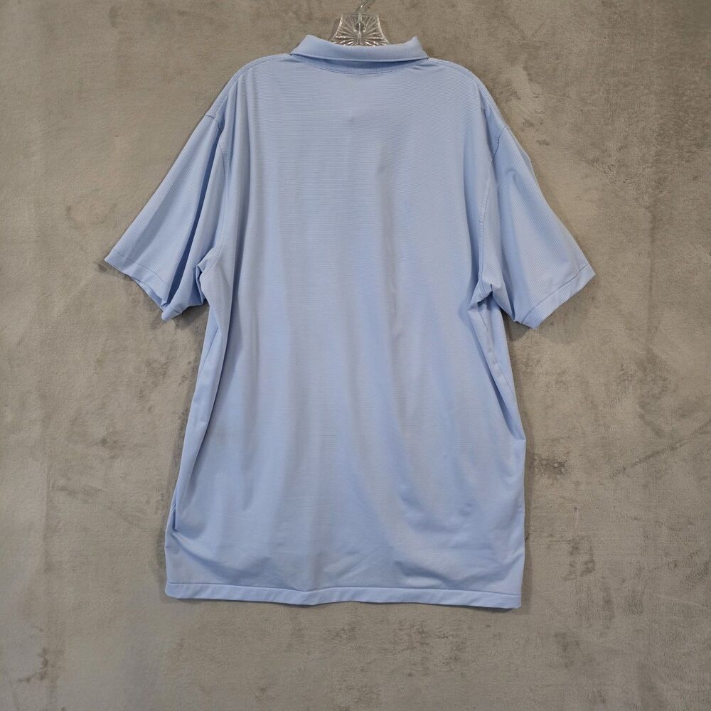 Peter Millar Summer Comfort Mens Polo Shirt Blue Striped Sz XL - Picture 2 of 9